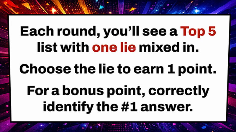 Top 5...and a Lie - Round 2